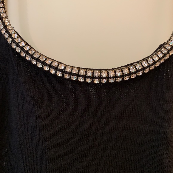 Cocktail dress with crystal straps knee length - Picture 2 of 5